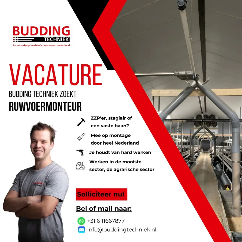 Stellenangebot Raufuttermonteur bei Budding Techniek